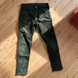 Men’s forest green corduroys